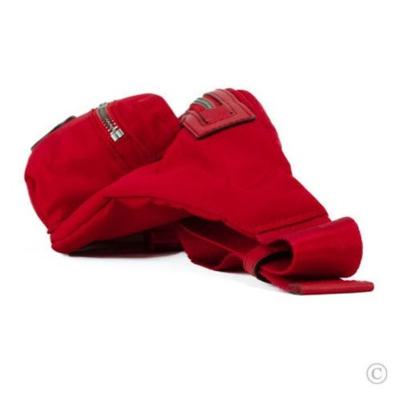 NEW Tory Burch Medium Belt Bag Fanny Pack Brilliant Red Nylon Adjustable 82508 - Picture 3 of 6